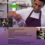 COUNTER CREW NEEDED